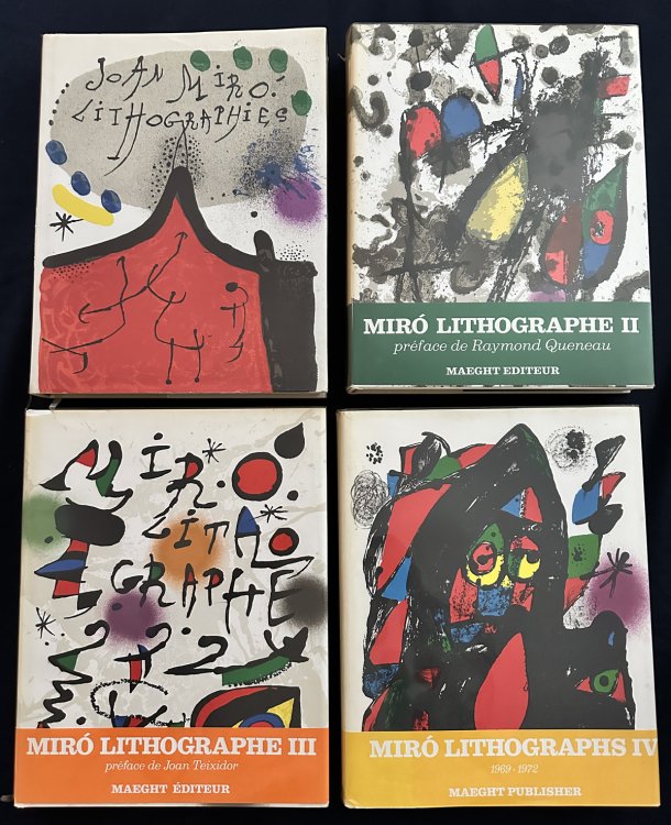 Mir Lithographe Volumes 1 to 4. With 32 Original lithographs by Joan Miro